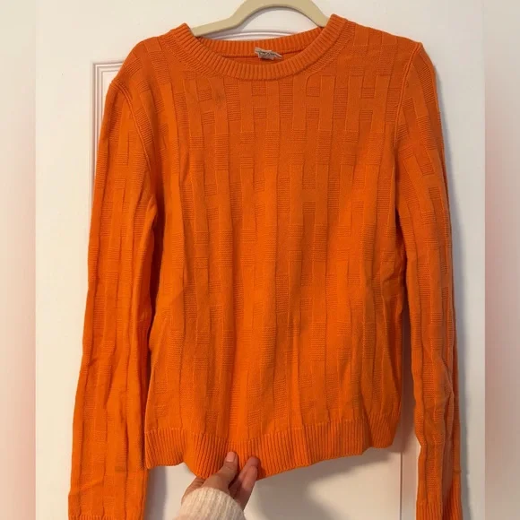 Authentic vintage Hermes H sweater in iconic orange - Picture 2 of 4